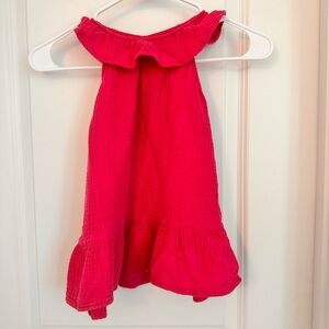 Wonder Nation Bright Pink Ruffled Top